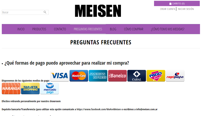 Preguntas frecuentes en una Tienda Nube